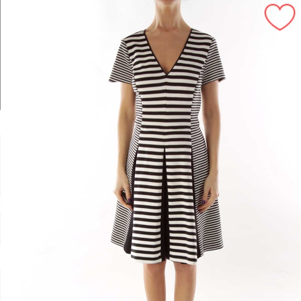 Banana Republic Striped Black And White Dress